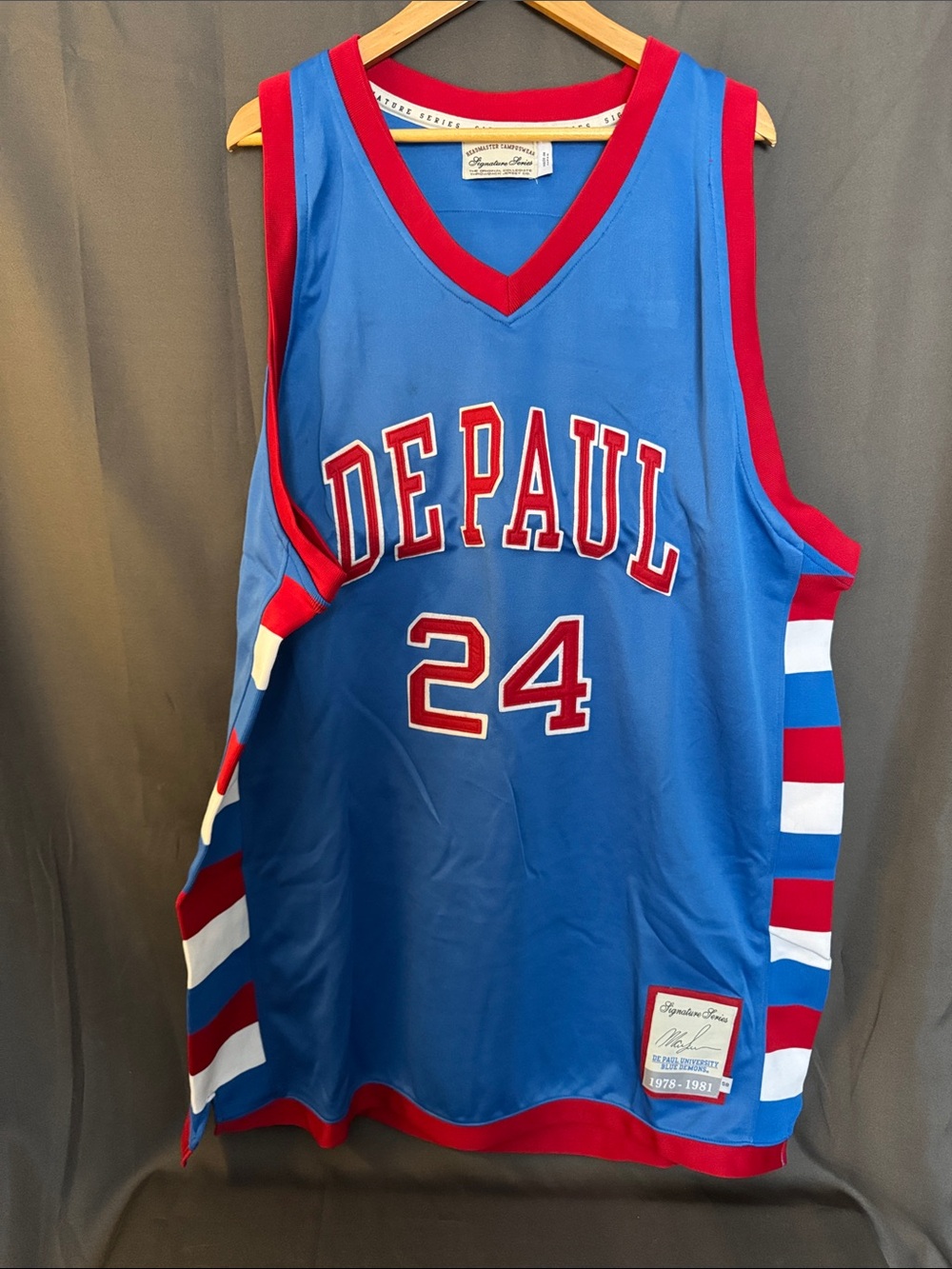 Vintage DePaul Mark Aguirre Basketball Jersey